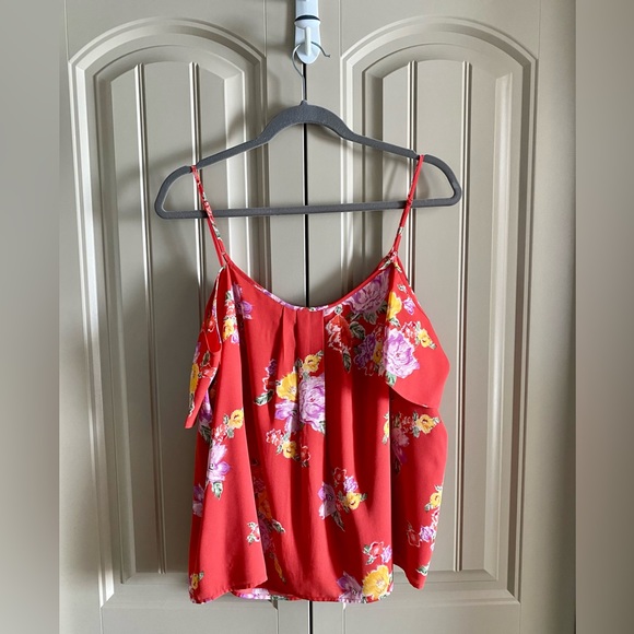 Dalia Red Floral Off the Shoulder Blouse - Picture 2 of 7